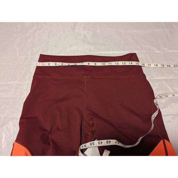 Fabletics Zone High Waisted Legging Large/XL Burgundy Rust Desert Rose Pant - Picture 13 of 16